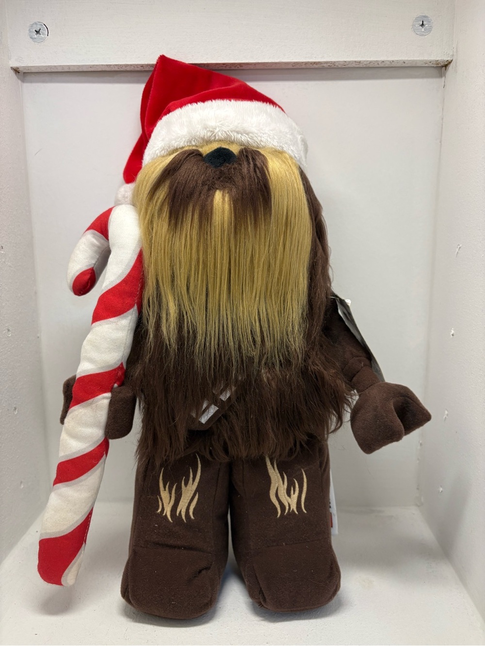 LEGO Star Wars Chewbacca Holiday Christmas Plush Santa Hat Candy Cane 2020 NWT